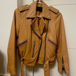 All Saints Balfern Biker Leather Jacket - Size US 0